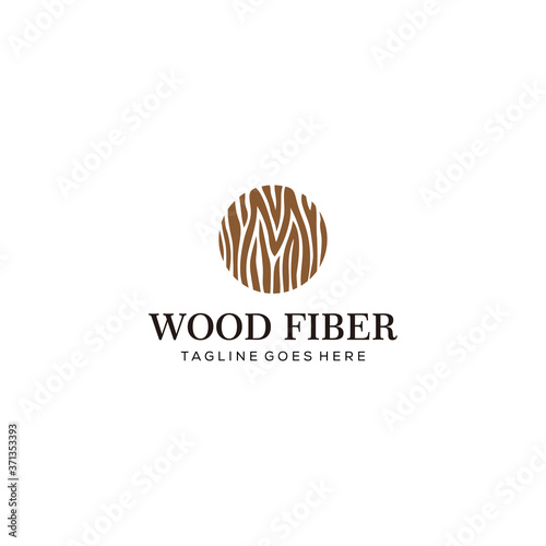 Illustration old wood fiber pattern vintage Logo Template vector illustration