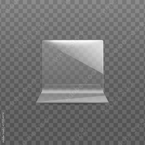 Blank transparent acrylic glass plate for price tag or table number