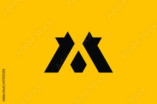 Minimal Innovative Initial MV logo and VM logo. Letter MV VM creative elegant Monogram. Premium Business logo icon. Black color on background