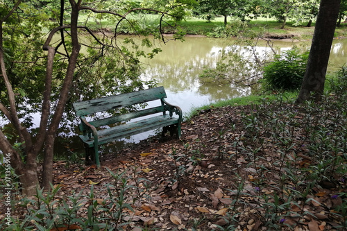 Old benches by the water