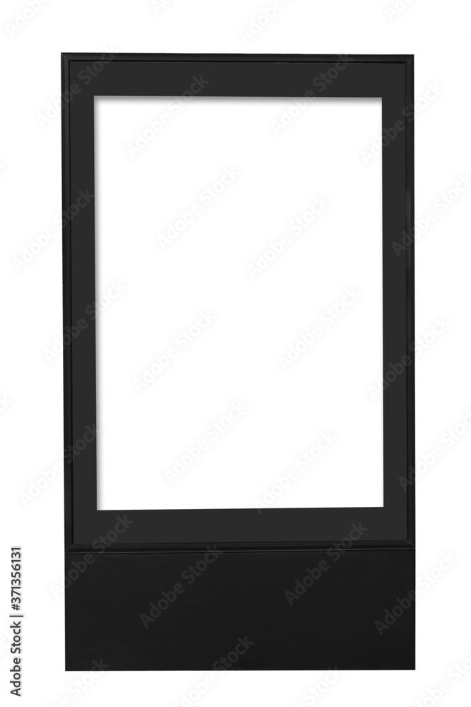 Blank billboard on white background