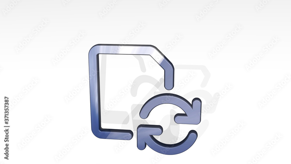 common file sync 3D icon standing on the floor - 3D illustration for background and animal common file sync 3D icon standing on the floor - 3D illustration for background and animal