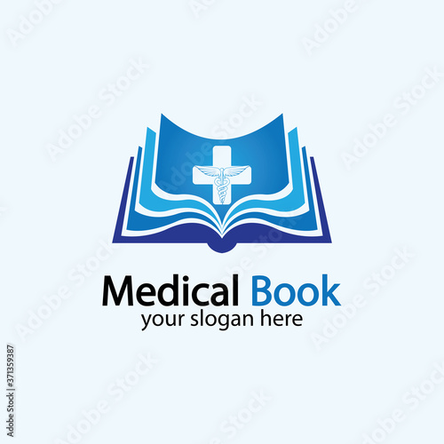 Medical Book Logo icon design vector,health book education logo Designs Inspiration.