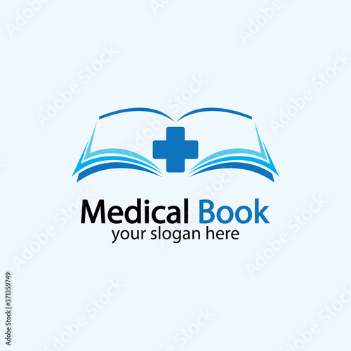 Medical Book Logo icon design vector,health book education logo Designs Inspiration.