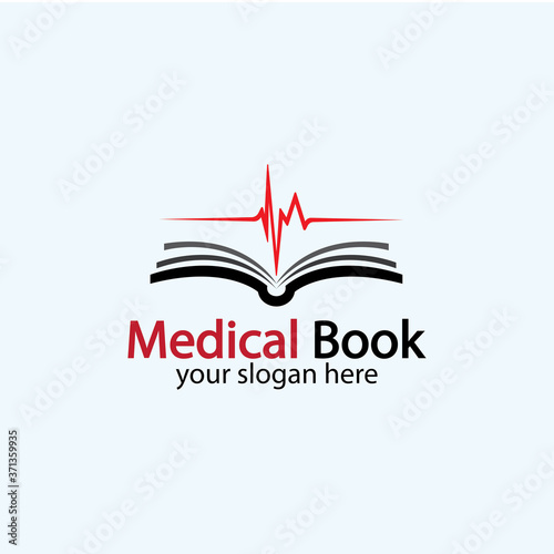 Medical Book Logo icon design vector,health book education logo Designs Inspiration.