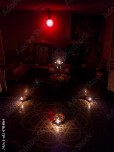 Pooja room in a Indian's house.