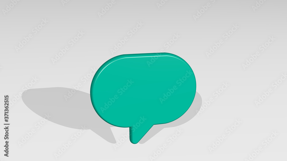 messages bubble empty 3D icon casting shadow - 3D illustration for background and concept messages bubble empty 3D icon casting shadow - 3D illustration for background and concept