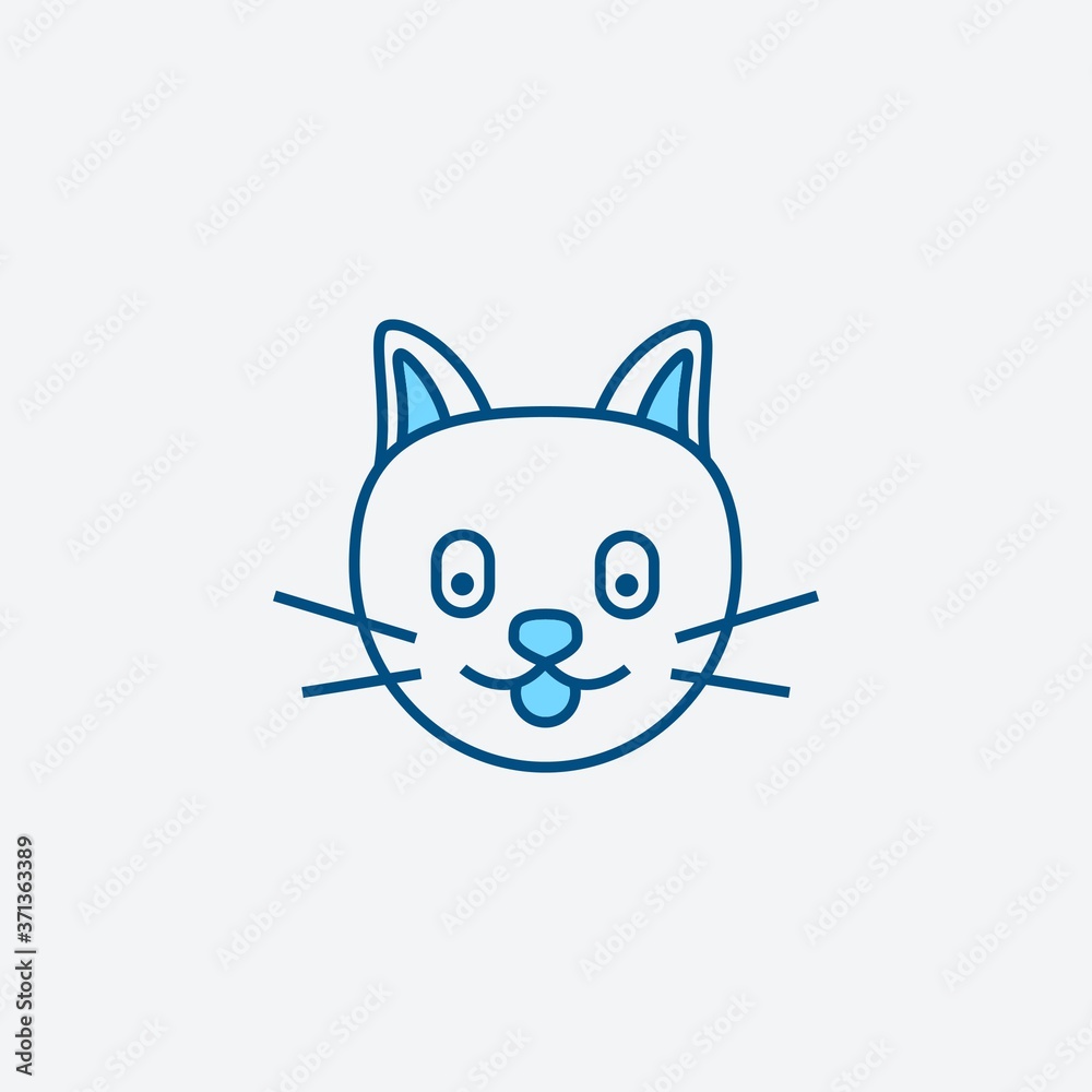 .blue line cat icon, simple sign and symbol from Pet-vet collection, design element for User Interface .blue line cat icon, simple sign and symbol from Pet-vet collection, design element for User Interface