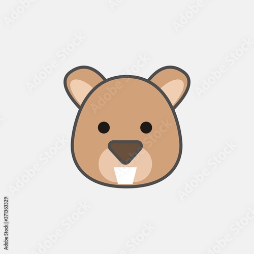 flat line hamster icon  simple element from Pet-vet set  for web and mobile