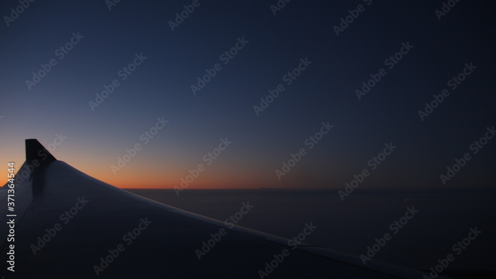 Sunrise from the plane window