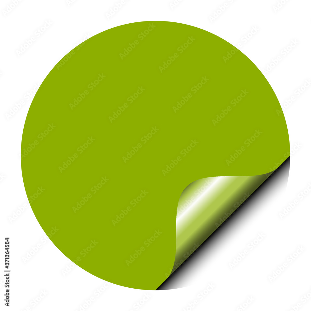round label sticker with corner egde round label sticker with corner egde