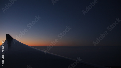 Sunrise from the plane window