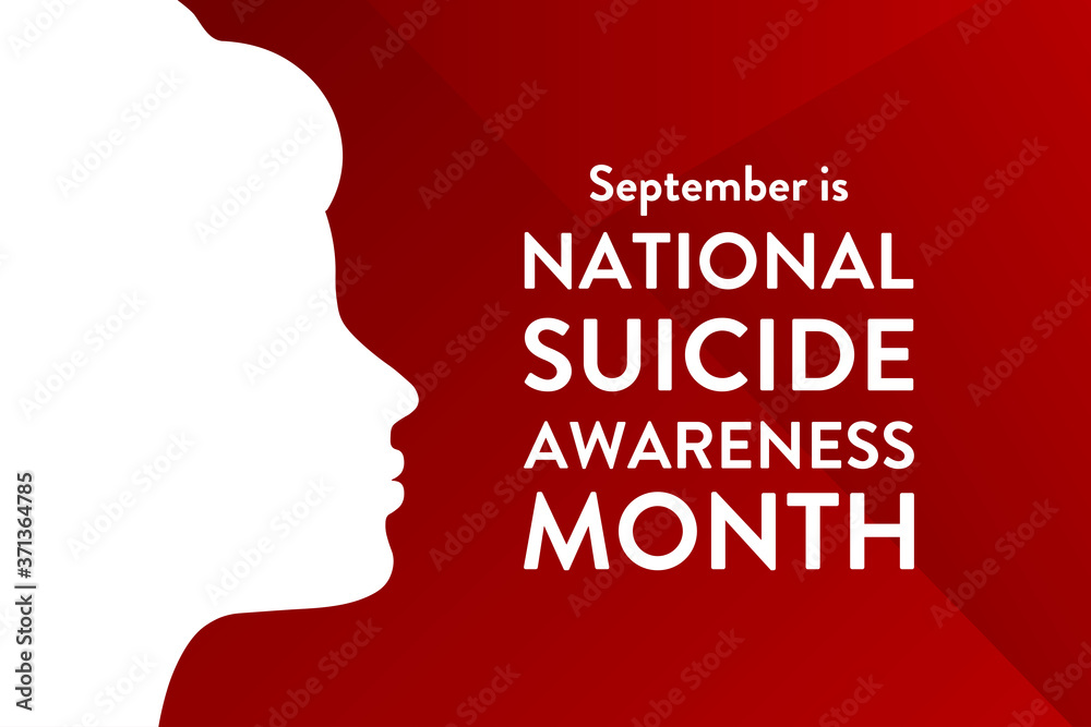 National Suicide Awareness Month. Holiday concept. Template for background, banner, card, poster with text inscription. Vector EPS10 illustration.