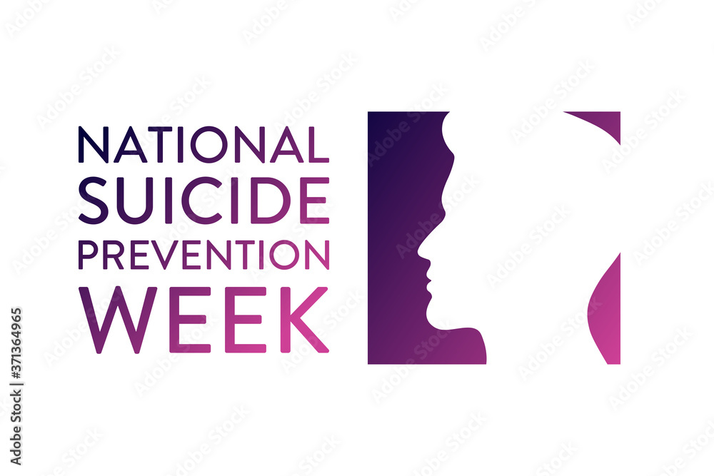National Suicide Prevention Week. Holiday concept. Template for background, banner, card, poster with text inscription. Vector EPS10 illustration.