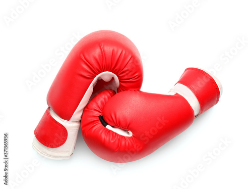 Boxing gloves on white background © Pixel-Shot
