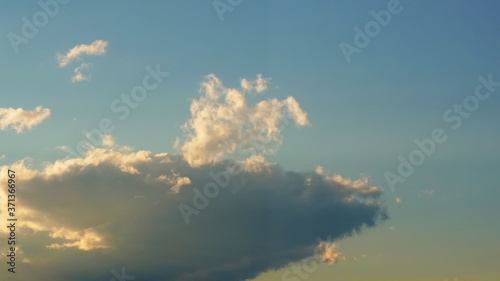 The cloud which melts in a color of the sky