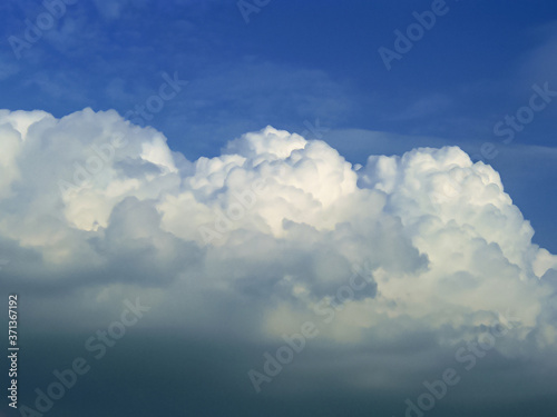 The summer huge cloud which floats in the sky