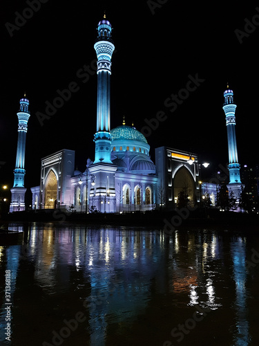 mosque at night