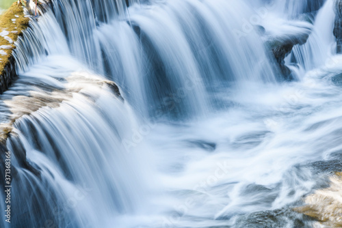 Close-up waterfall  Shifen Waterfall  New Taipei  Taiwan.