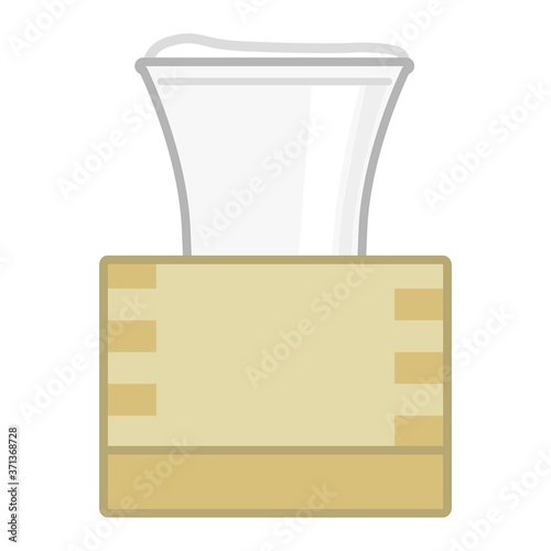 升に日本酒のグラスが入ったイラスト