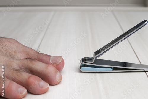 Nail clipper on the floor