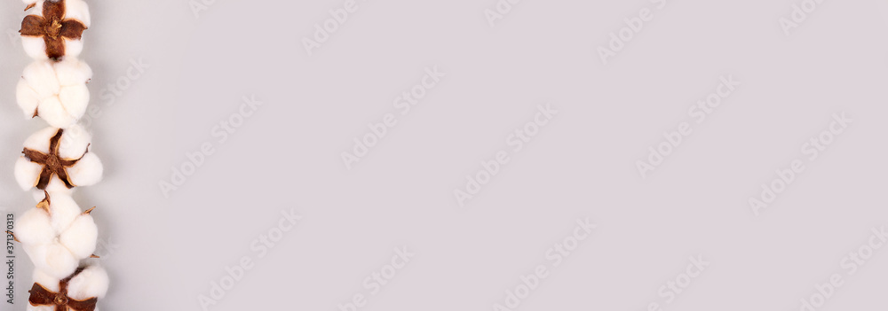 Cotton ball on grey background composition. Flat lay. Cotton ball on grey background composition. Flat lay.