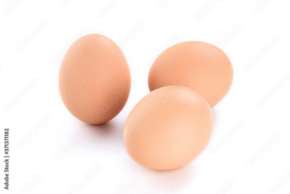 The 3 eggs isolated on white background The 3 eggs isolated on white background