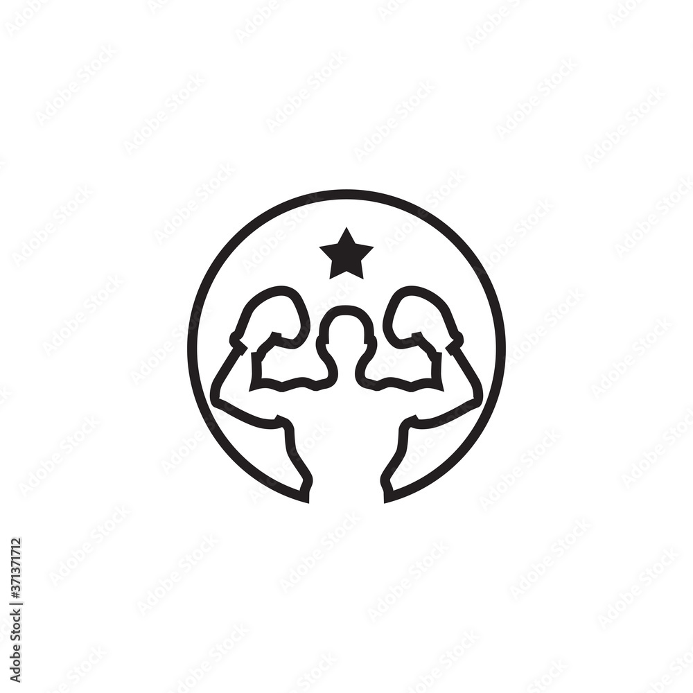 Boxing sport logo design template Boxing sport logo design template