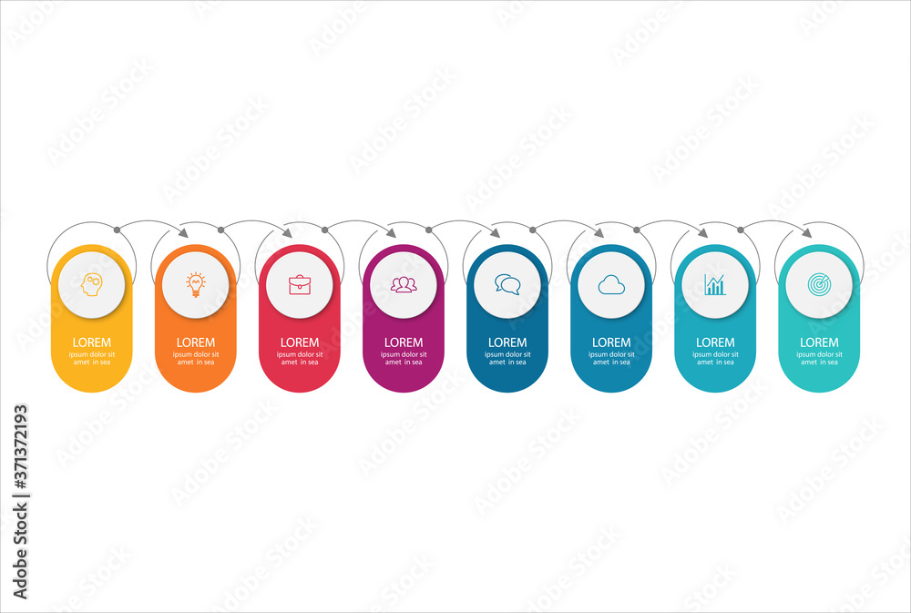 Vector infographic template with 8 steps or options. Data presentation, business concept design for web, brochure, diagram. Vector infographic template with 8 steps or options. Data presentation, business concept design for web, brochure, diagram.