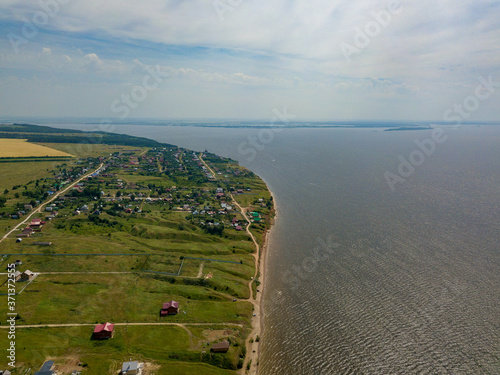 drone shote volga river photo