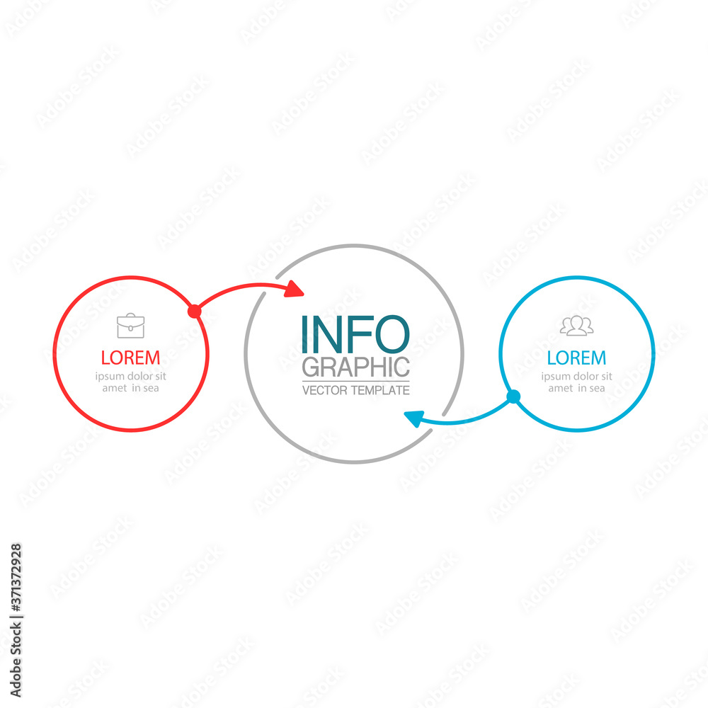Vector infographic template, circle with 2 steps or options. Data presentation, business concept design for web, brochure, diagram. Vector infographic template, circle with 2 steps or options. Data presentation, business concept design for web, brochure, diagram.