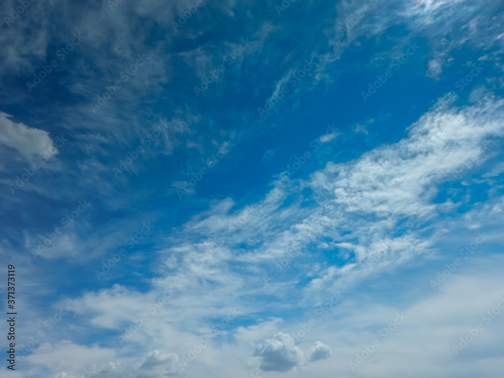 Blue sky with clouds with place for your text