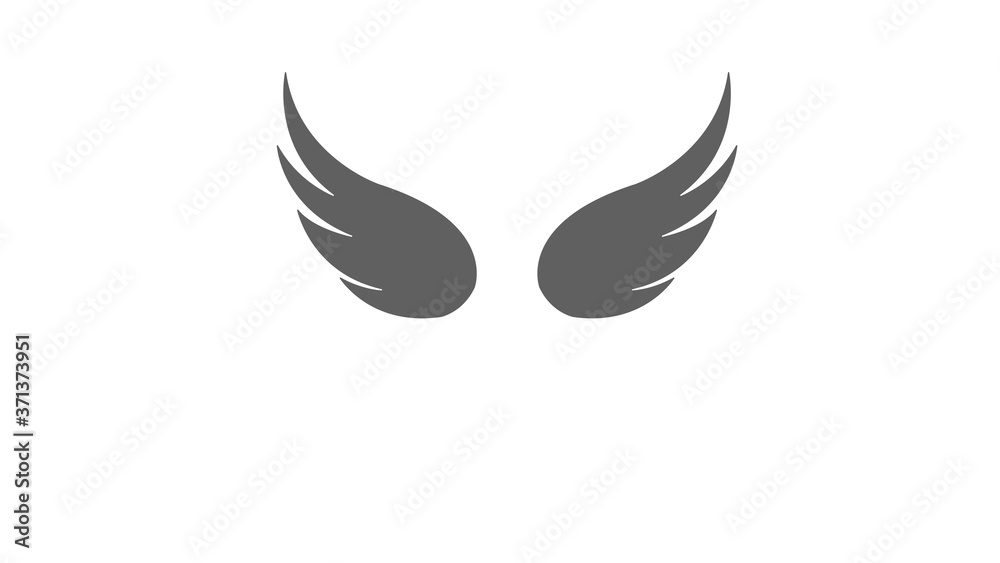 Simple Wing Silhouette for Heraldry, Tattoo, Logo or Other Symbols Simple Wing Silhouette for Heraldry, Tattoo, Logo or Other Symbols