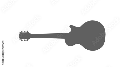 Guitar icon, Acoustic musical instrument sign Isolated on white background © meredesign