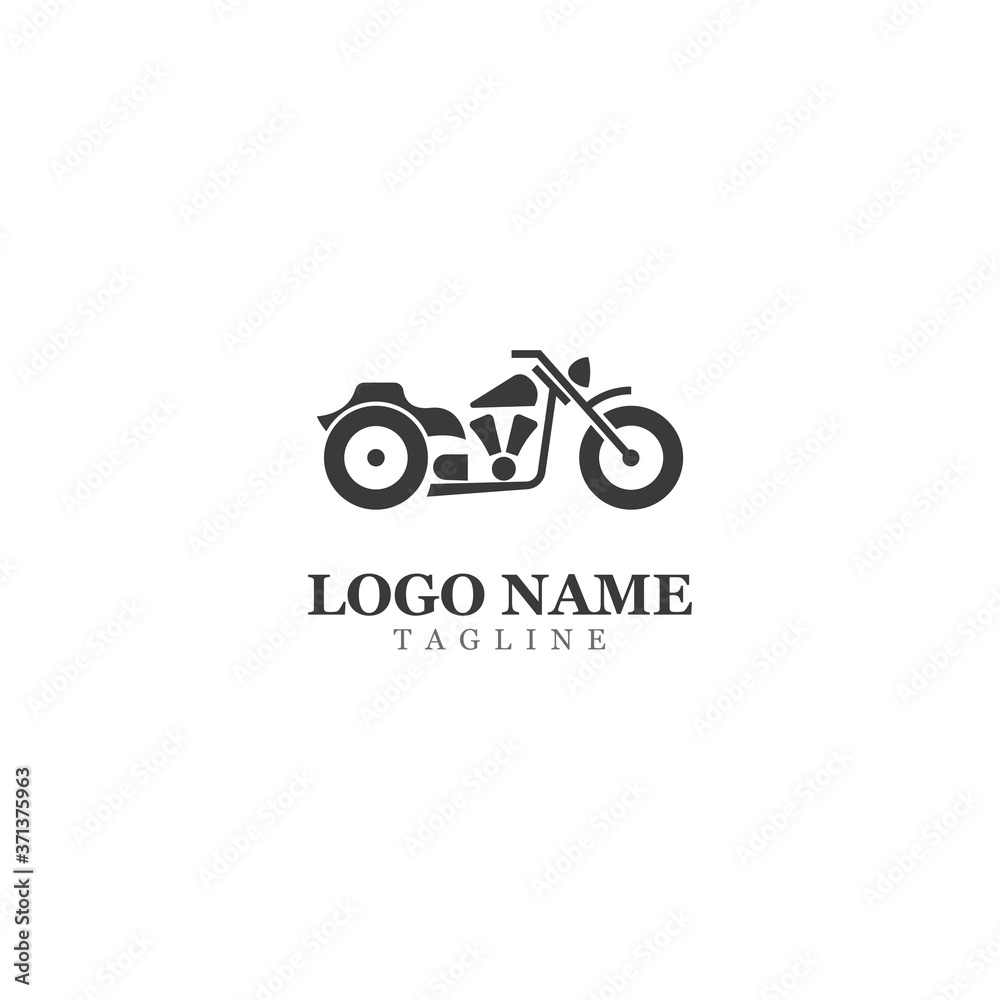 Motorcycle Icon Vector Design Template