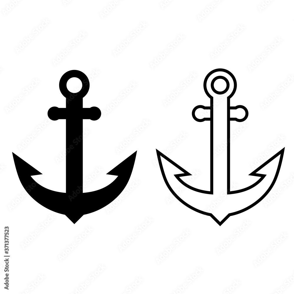 Anchor vector icon set. pier illustration sign collection. Anchor vector icon set. pier illustration sign collection.