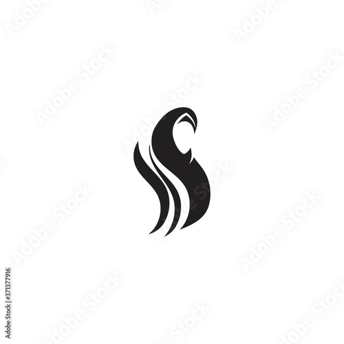 Muslimah hijab Logo template vector