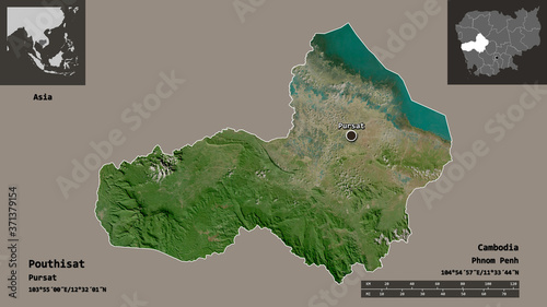 Pouthisat, province of Cambodia,. Previews. Satellite photo