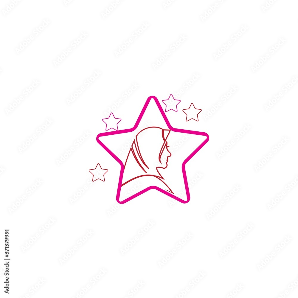 Muslimah hijab Logo template vector Muslimah hijab Logo template vector
