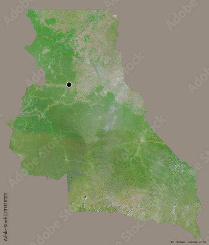 Est, region of Cameroon, on solid. Satellite photo