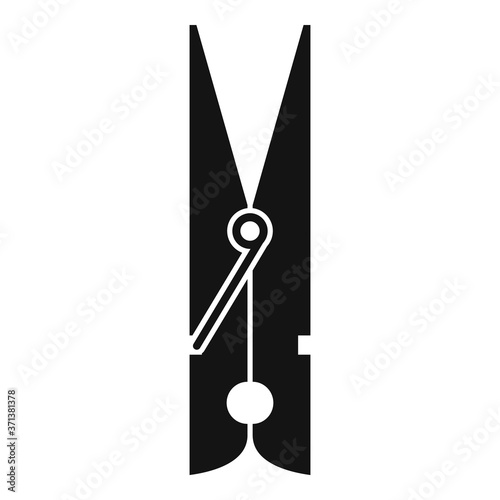 Stick clothes pin icon. Simple illustration of stick clothes pin vector icon for web design isolated on white background
