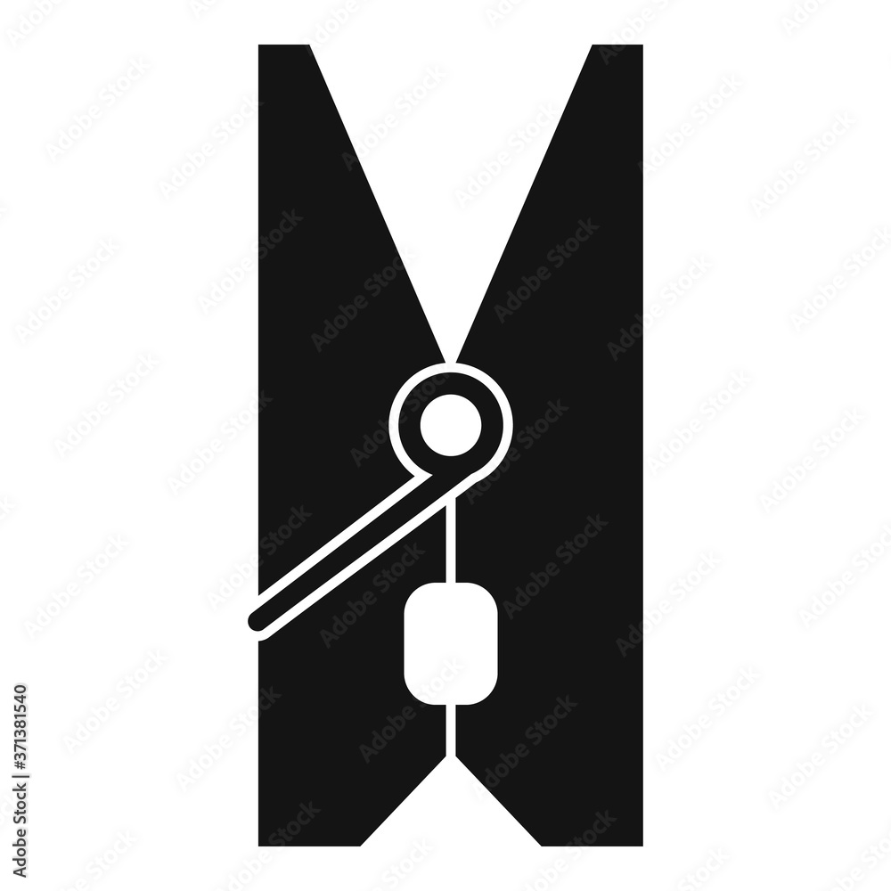 Rope clothes pin icon. Simple illustration of rope clothes pin vector icon for web design isolated on white background Rope clothes pin icon. Simple illustration of rope clothes pin vector icon for web design isolated on white background