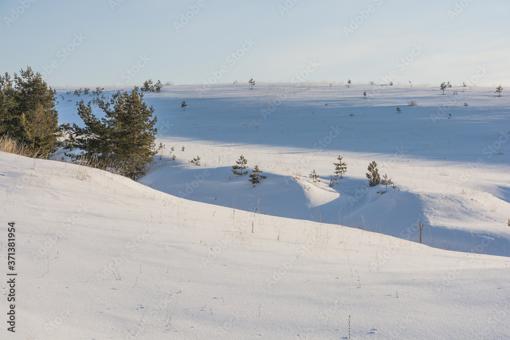 Landscape winter images in the area of the village of Shigony Landscape winter images in the area of the village of Shigony