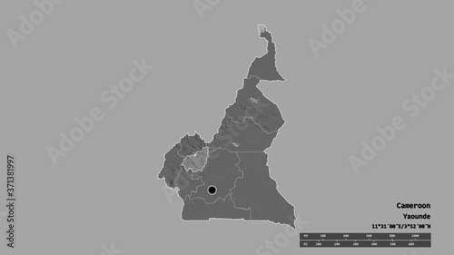 Location of Ouest, region of Cameroon,. Bilevel photo