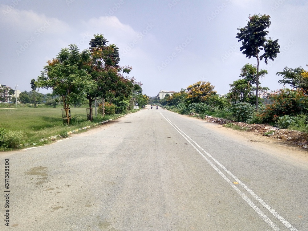 country road in the countryside