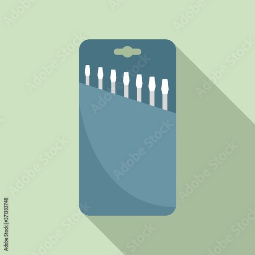 Watch repair screwdriver set icon. Flat illustration of watch repair screwdriver set vector icon for web design