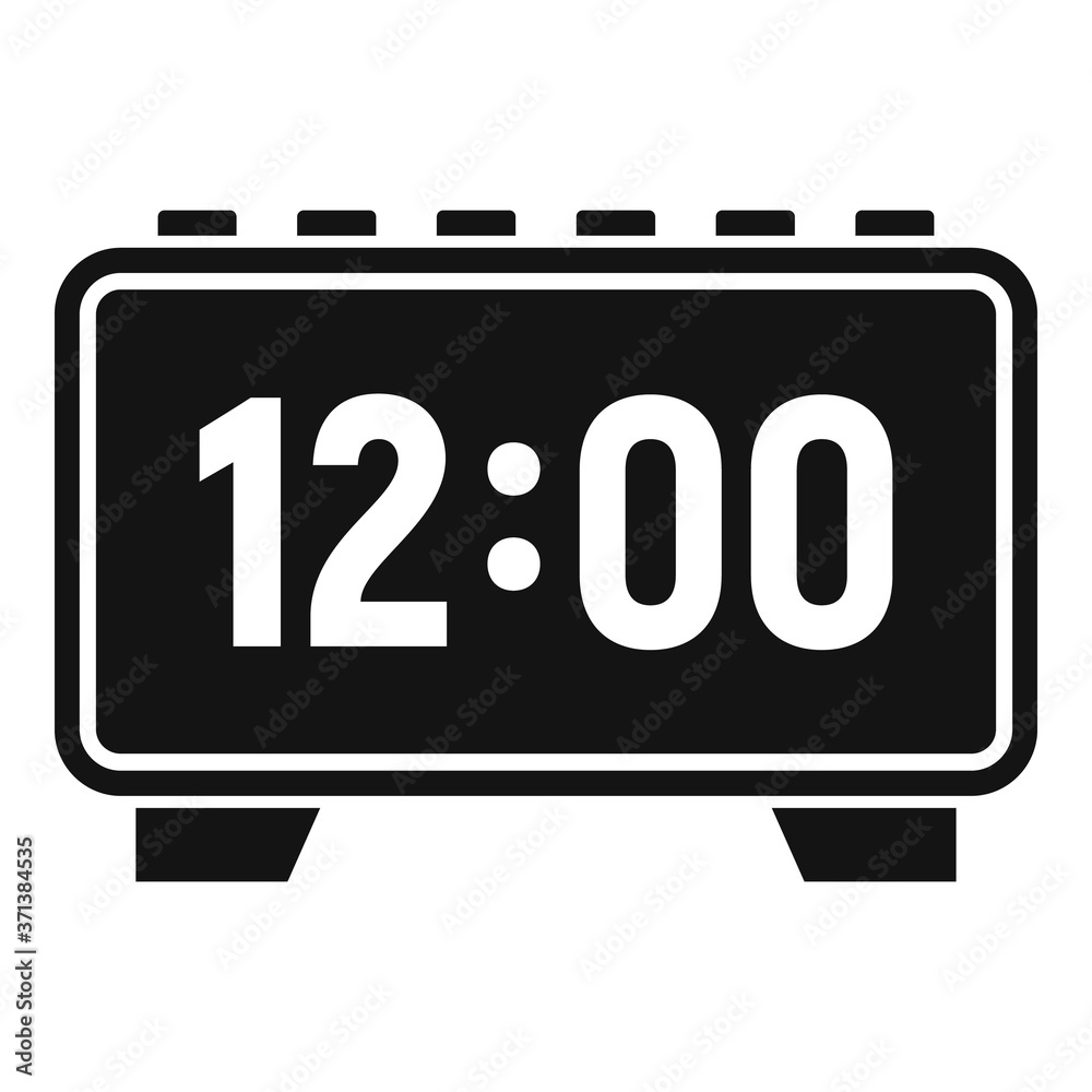 Digital alarm clock repair icon. Simple illustration of digital alarm clock repair vector icon for web design isolated on white background Digital alarm clock repair icon. Simple illustration of digital alarm clock repair vector icon for web design isolated on white background