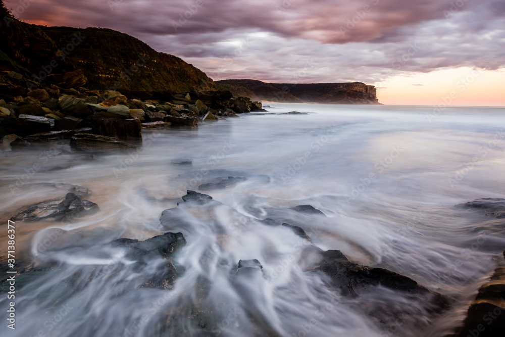 Water Flowing along the Coastline of Royal National Park