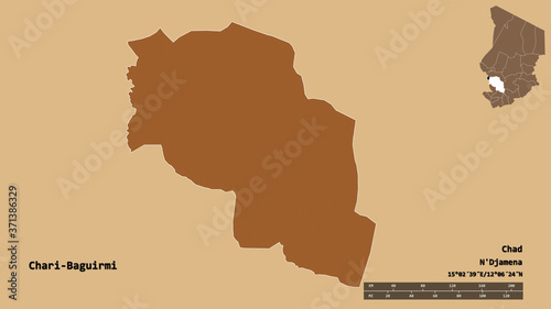 Chari-Baguirmi  region of Chad  zoomed. Pattern