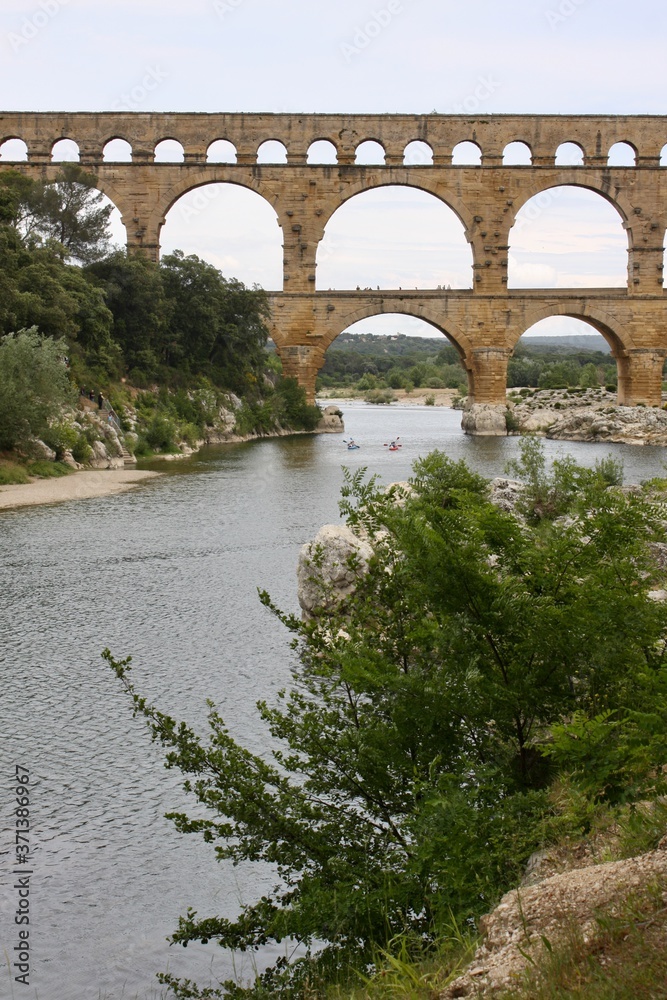 Fototapeta premium Pont Du Gard, Ancient Roman Aqueduct in France